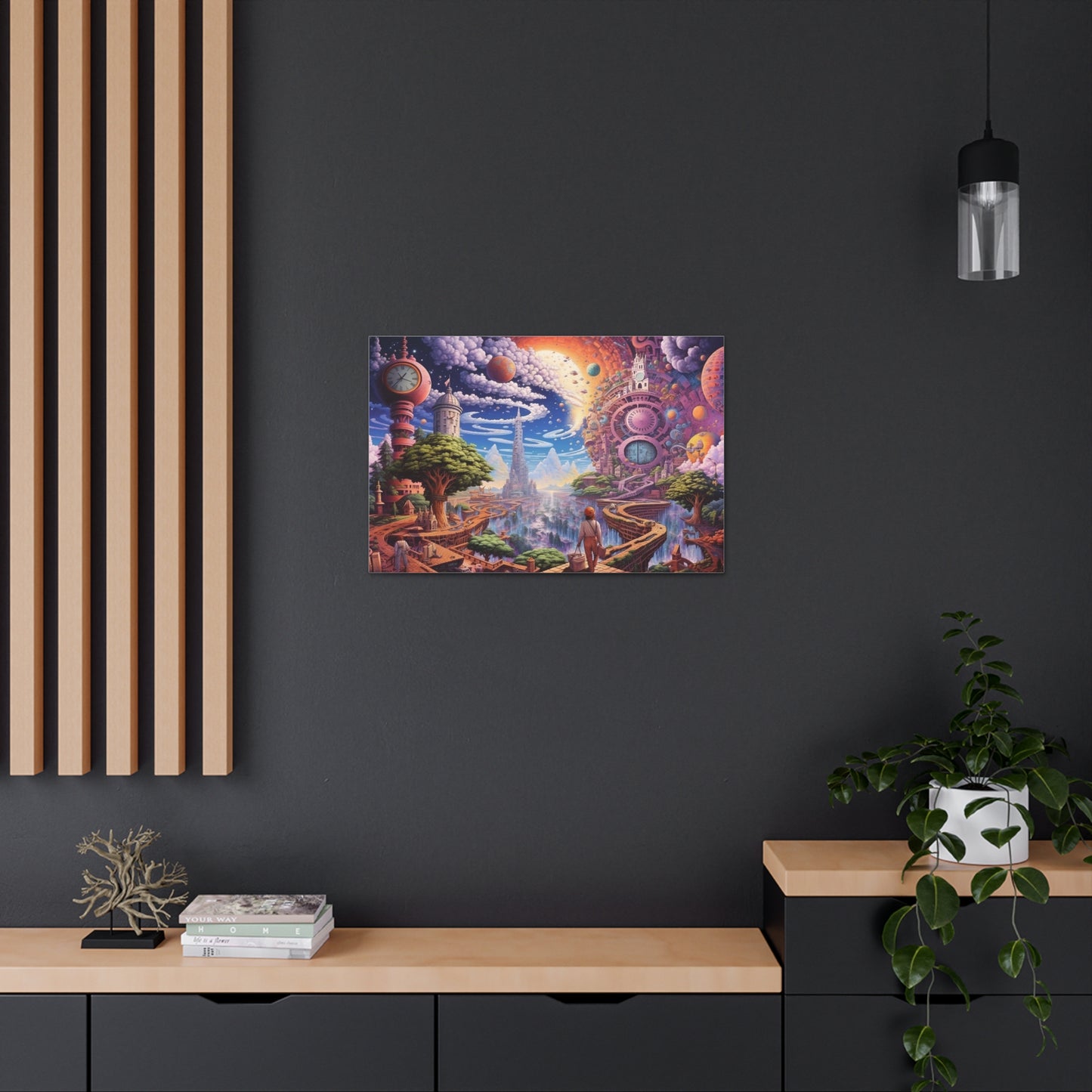 Psychedelic Interdimensional Time & Space Canvas Wall Art