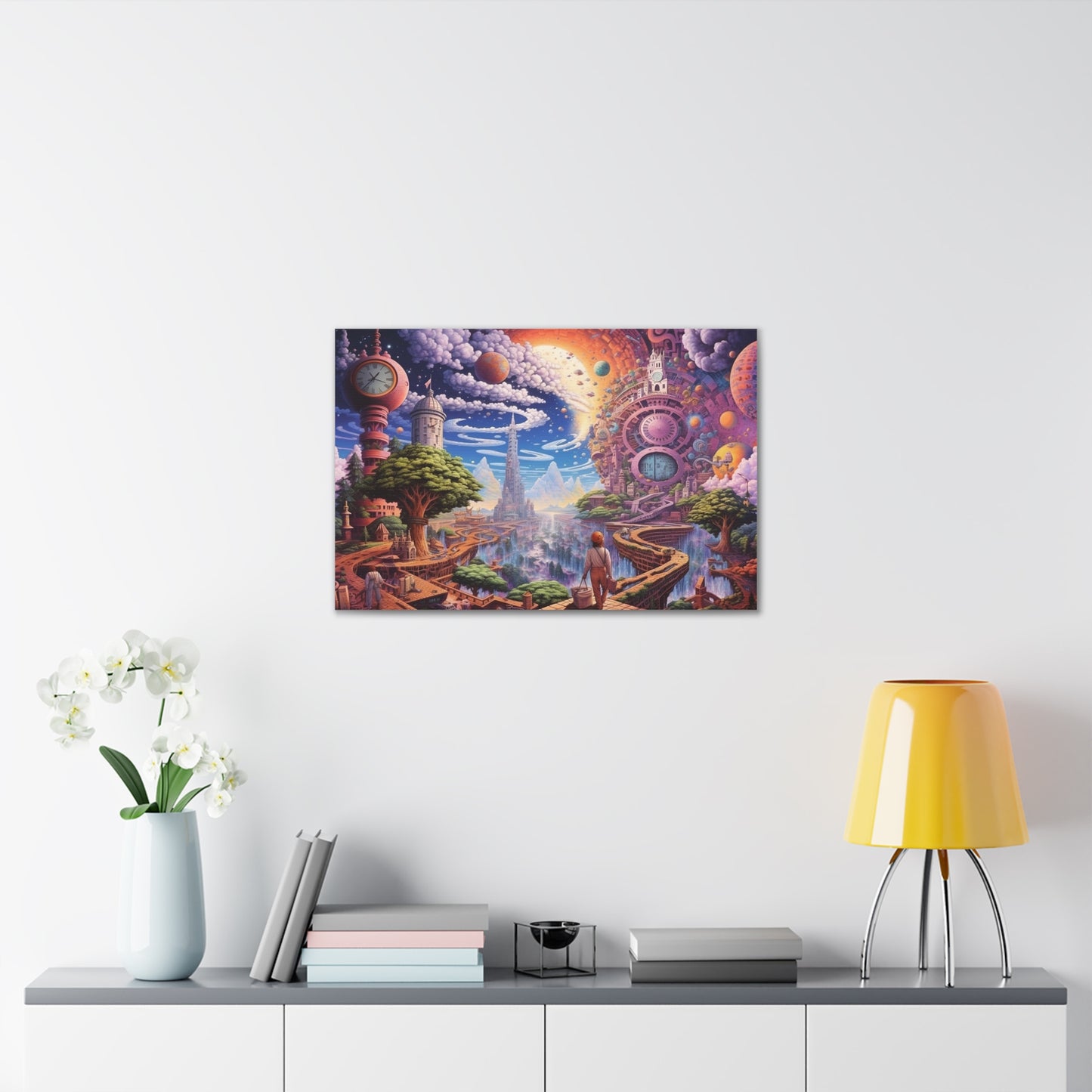 Psychedelic Interdimensional Time & Space Canvas Wall Art