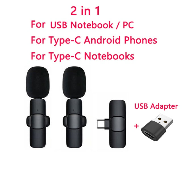 Wireless Lavalier Microphone for Type-C/iPhone