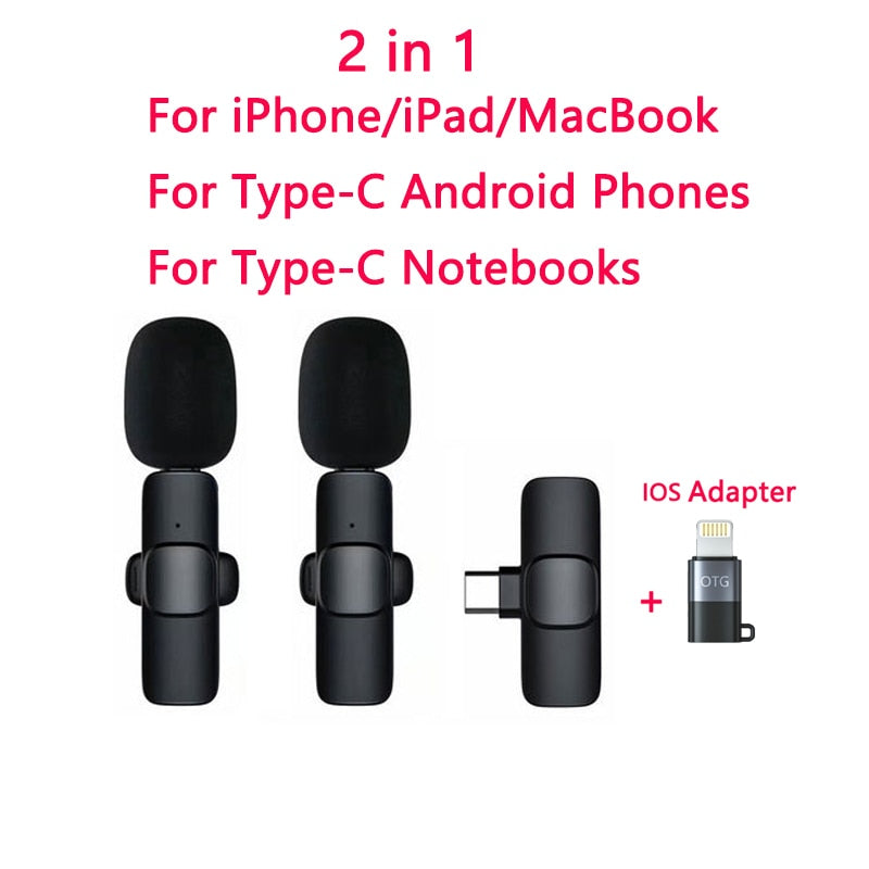 Wireless Lavalier Microphone for Type-C/iPhone