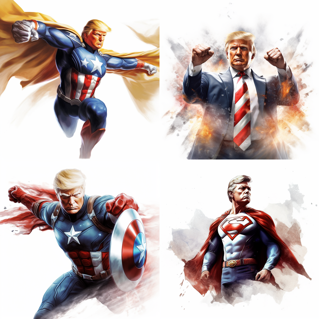 Heroic Trump Midjourney Art