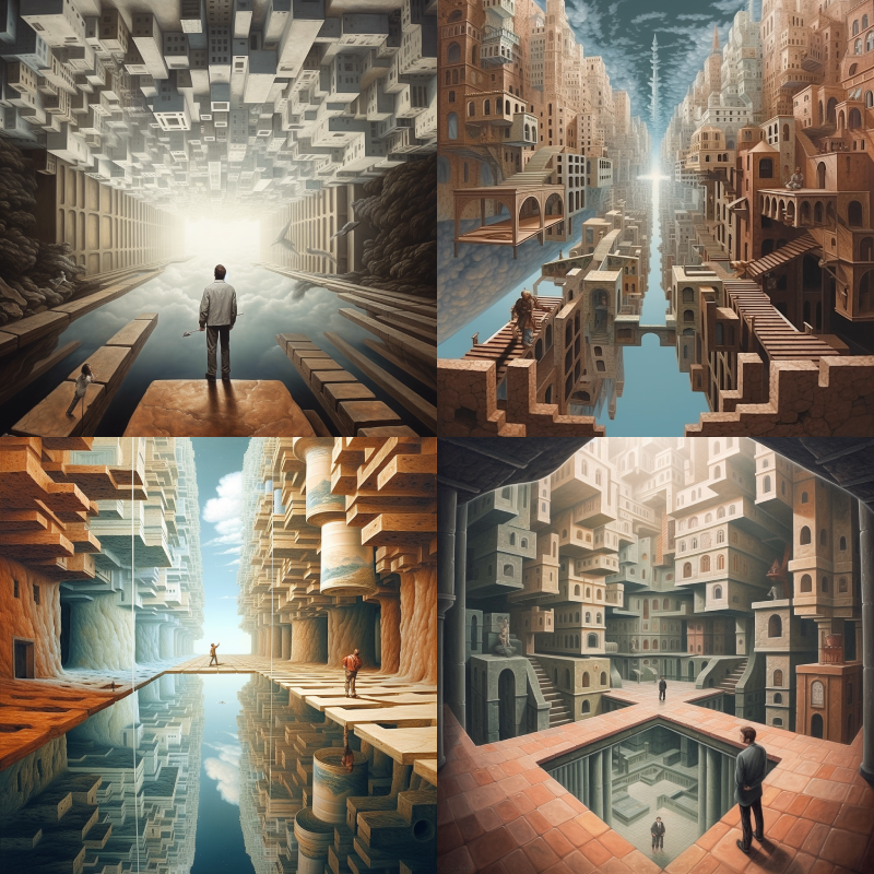 Inception of Reality and Time Midjourney art