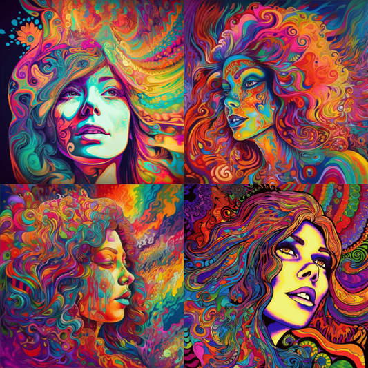 Psychedelic Woman Midjourney Art Pack - Digital Download