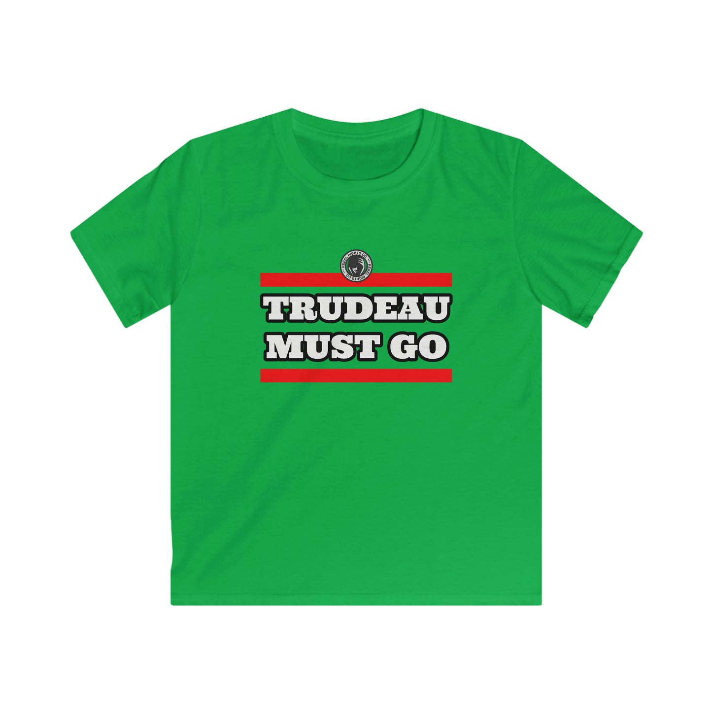 Trudeau Must Go Kids Softstyle Tee