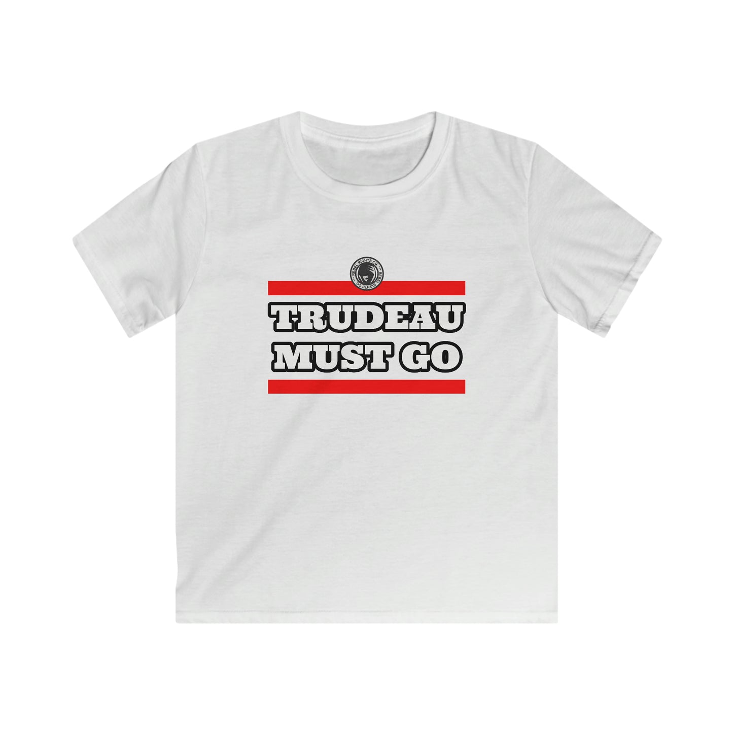 Trudeau Must Go Kids Softstyle Tee