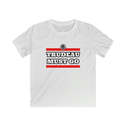 Trudeau Must Go Kids Softstyle Tee