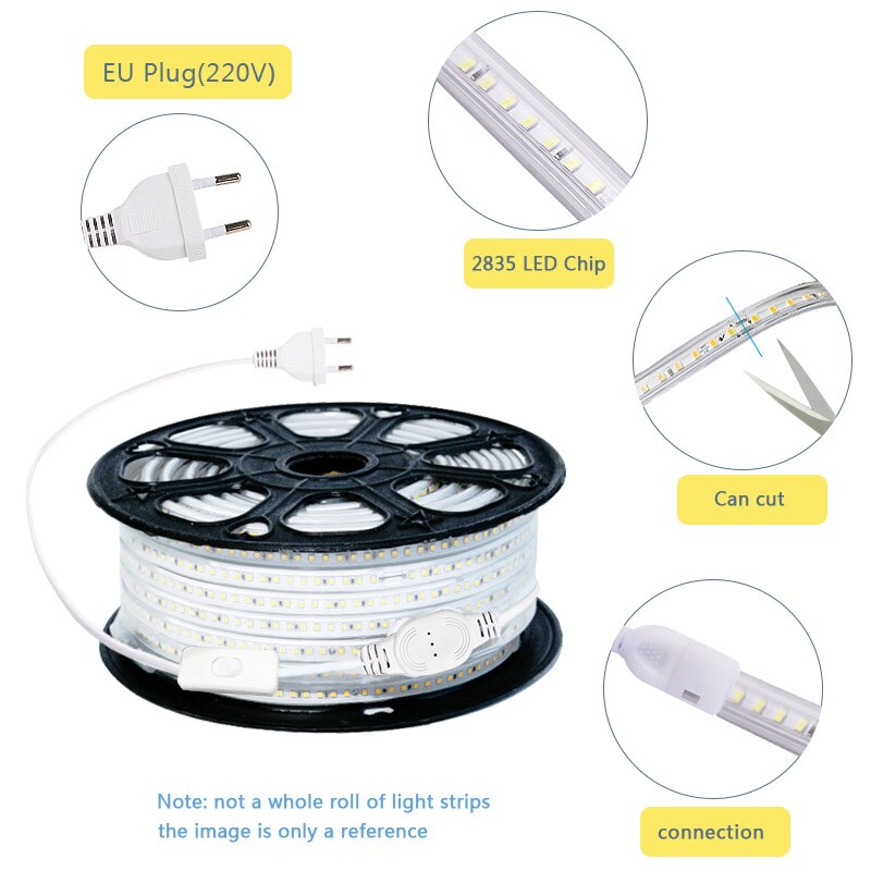 Waterproof 220V LED Strip White