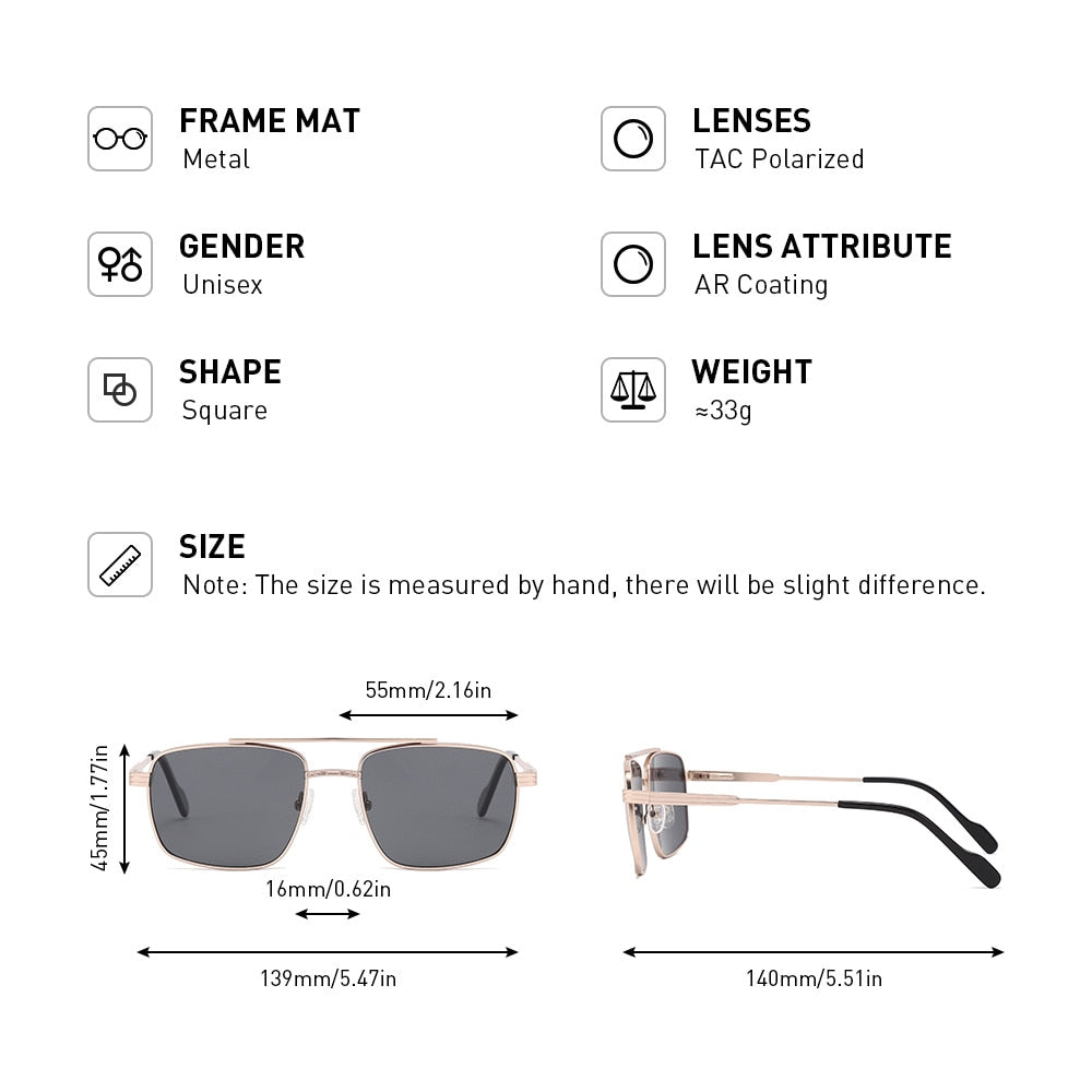 Men Stainless Steel Sunglasses