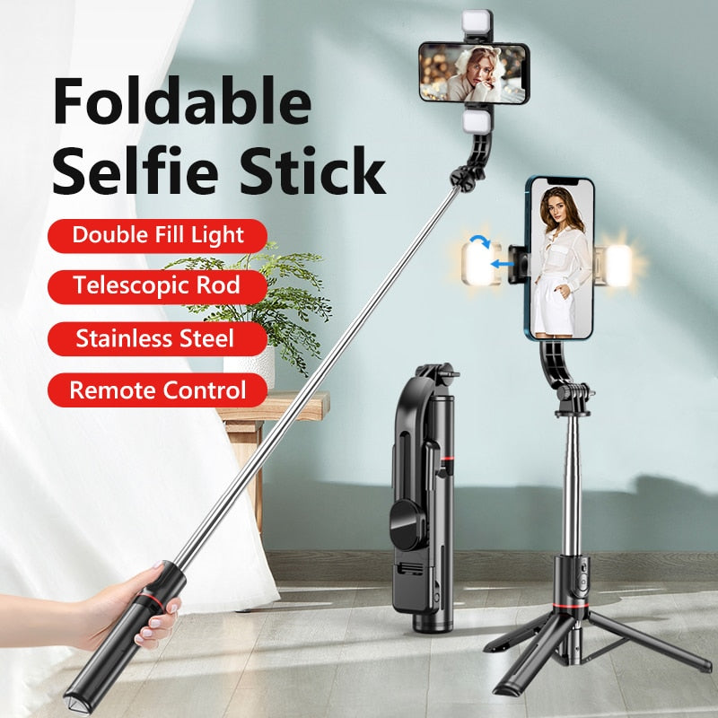 Selfie Stick Extendable Tripod Stainless Steel Core 45"