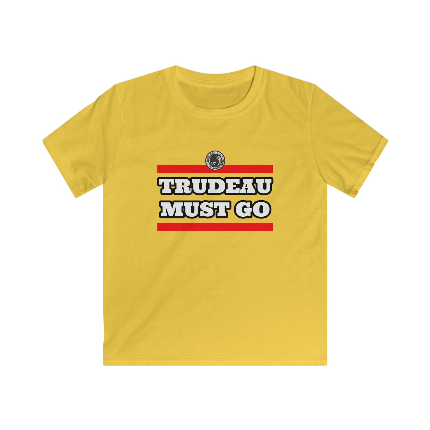 Trudeau Must Go Kids Softstyle Tee